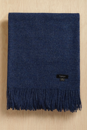 Yaku - Alpaca Blanket in Blue Navy