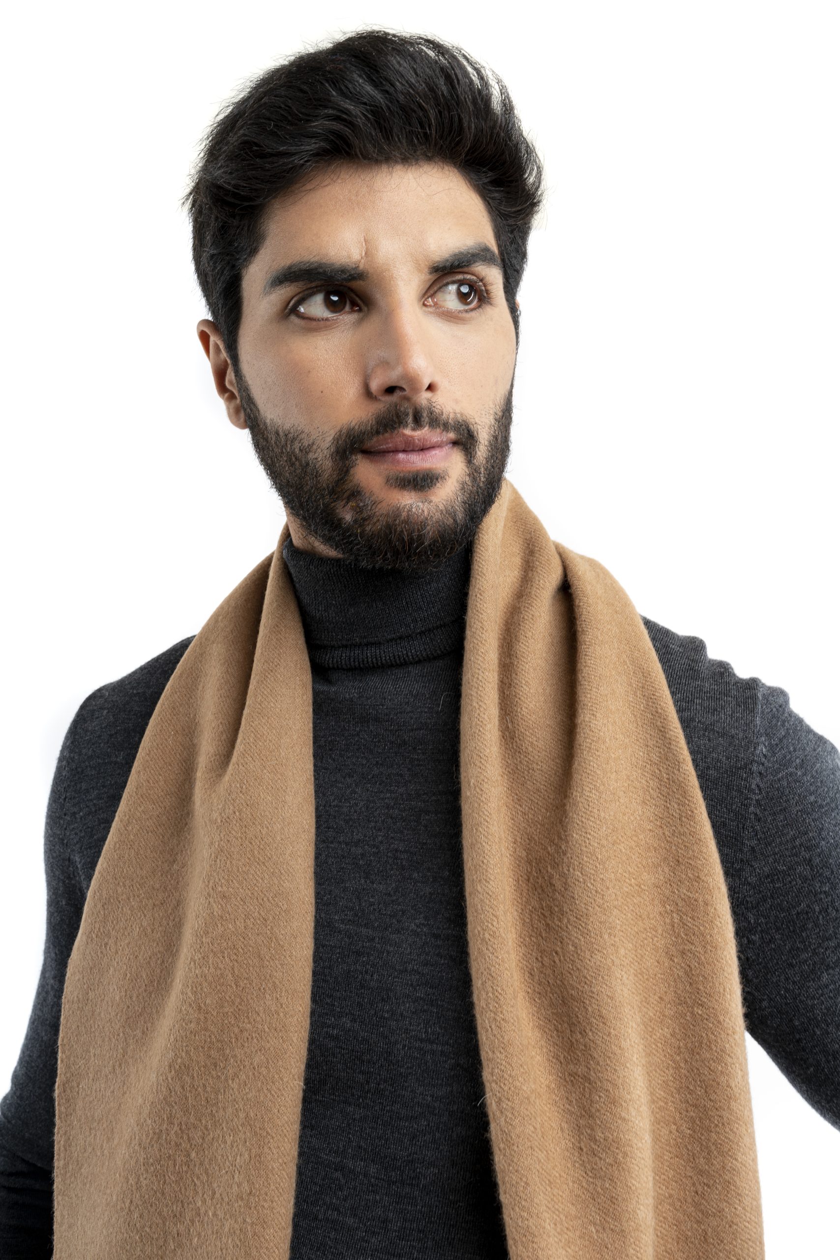 Panpa - Undyed Alpaca Camel Scarf - Image 3