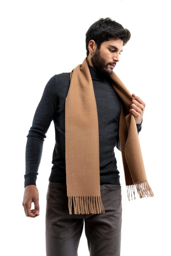 Panpa - Undyed Alpaca Camel Scarf