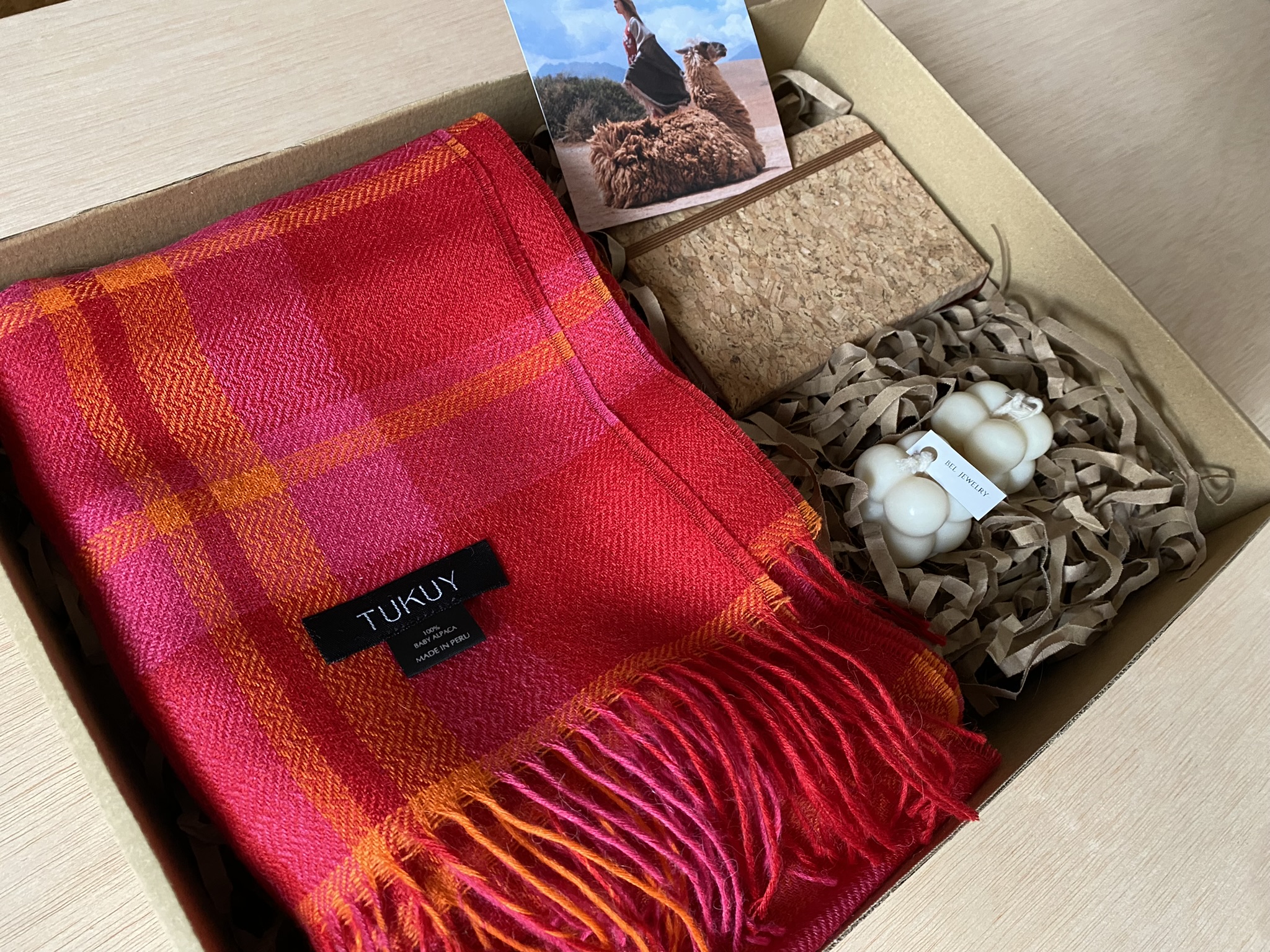 Capsa de regal Phatay - Xal de llana d