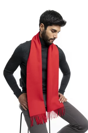 Yawar - Alpaca Scarf in Red