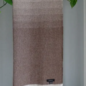 alpaca wool blanket in natural colors ombre brown Tukuy
