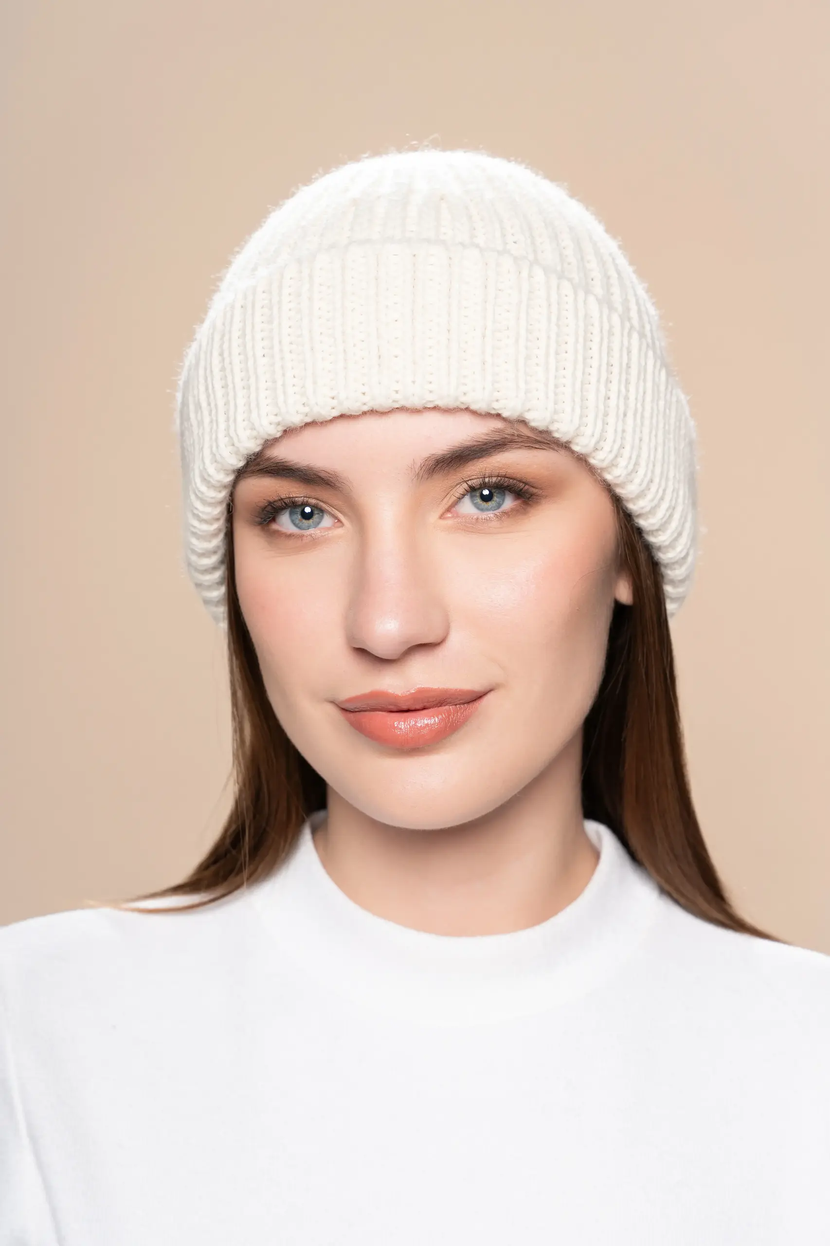 Chaska - Alpaca Beanie in Ivory White - Image 3