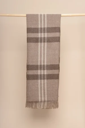 Suyay - Manta d'alpaca de quadres marró