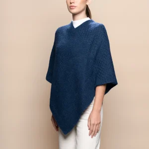 Kiru - Alpaca Poncho in Blue - Image 2