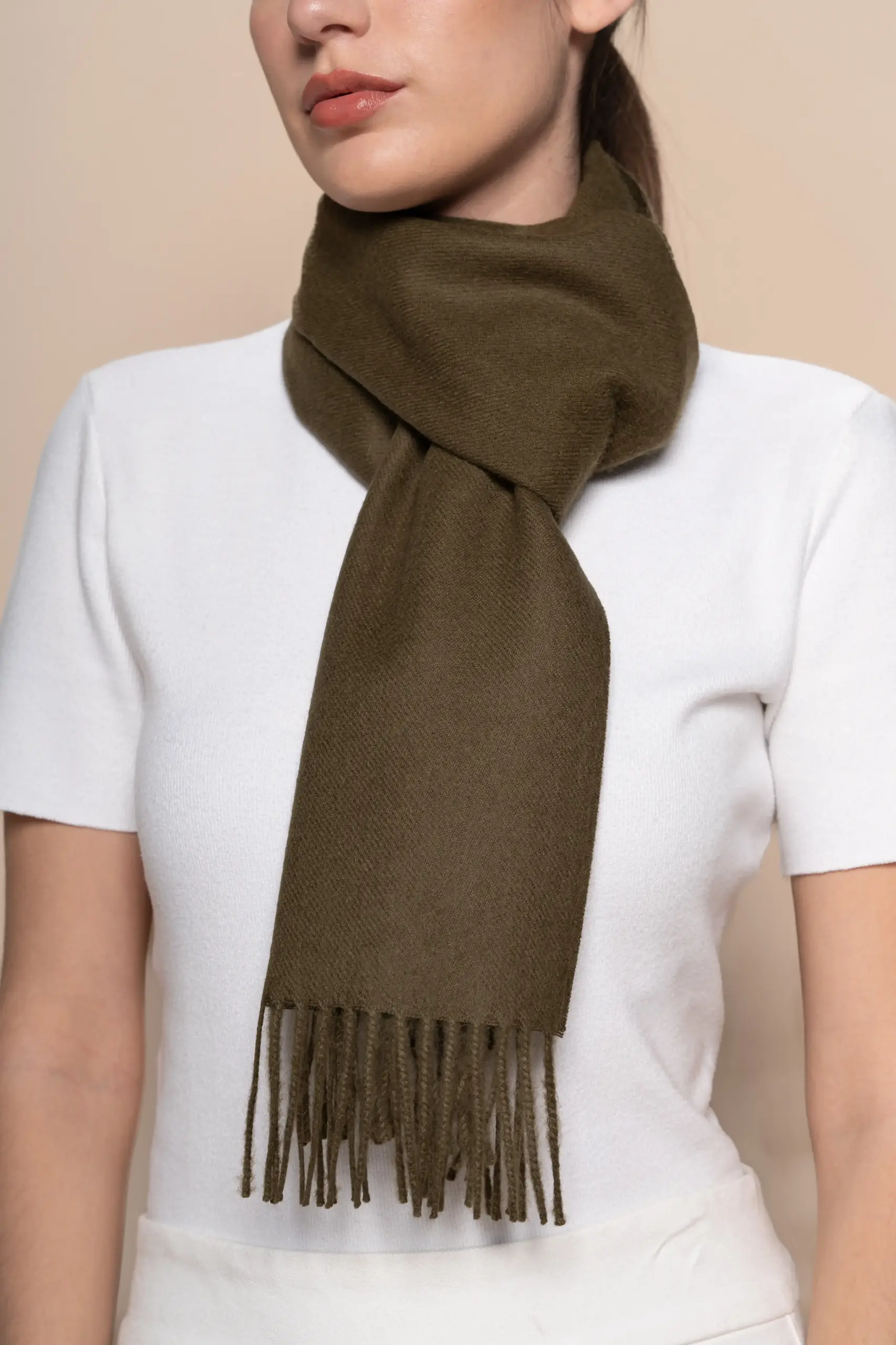 Masi - Alpaca Scarf in Olive Green - Image 2