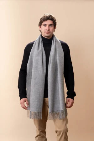 Wasiq - Chal de Alpaca Gris