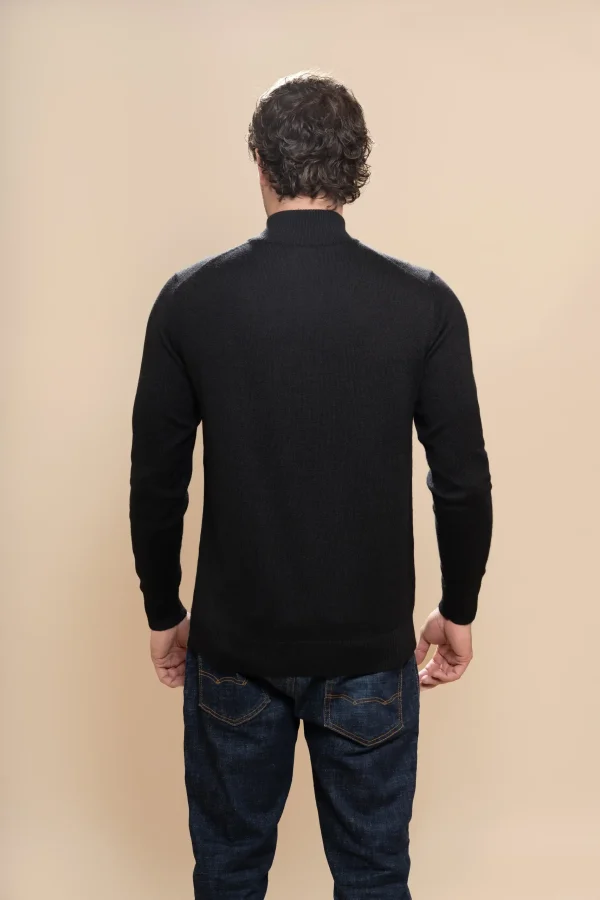 Ayni - Jersey de alpaca negro para hombre - Imagen 3