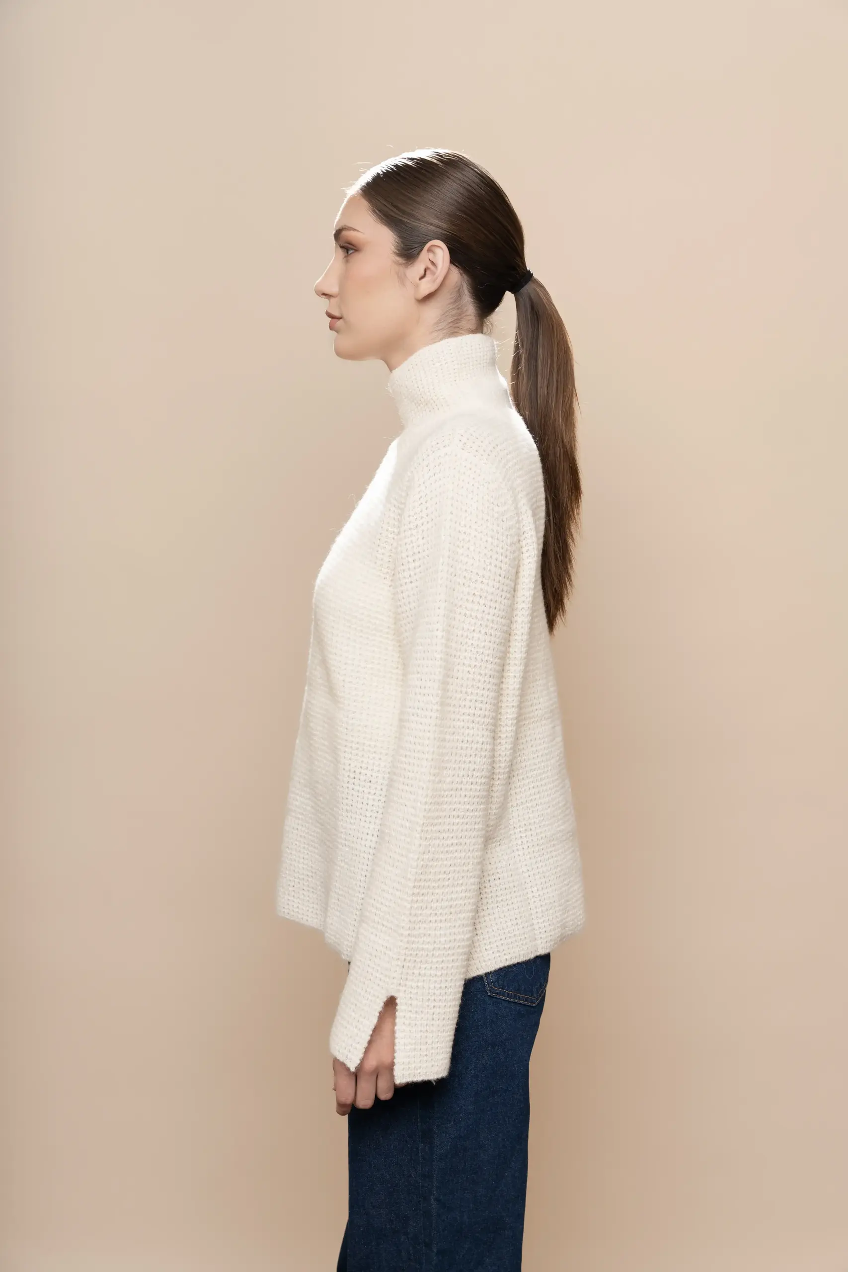 Puma - Alpaca Sweater in White - Image 2